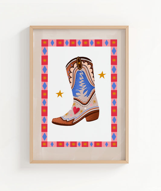 Cowboy Boot Wall Print